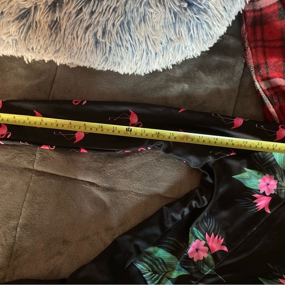 Flamingo Print Long Sleeve Cycling Triathlon Skinsuit - Picture 13 of 13